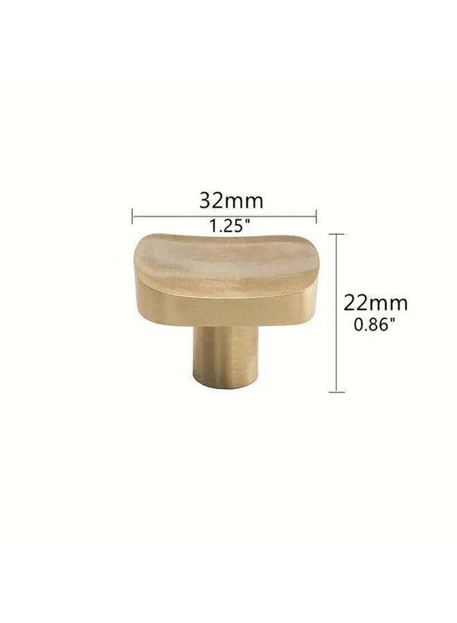 2pcs Brushed Brass Cabinet Drawer Knobs Golden Kitchen Cupboard Pulls Handles - Image 3